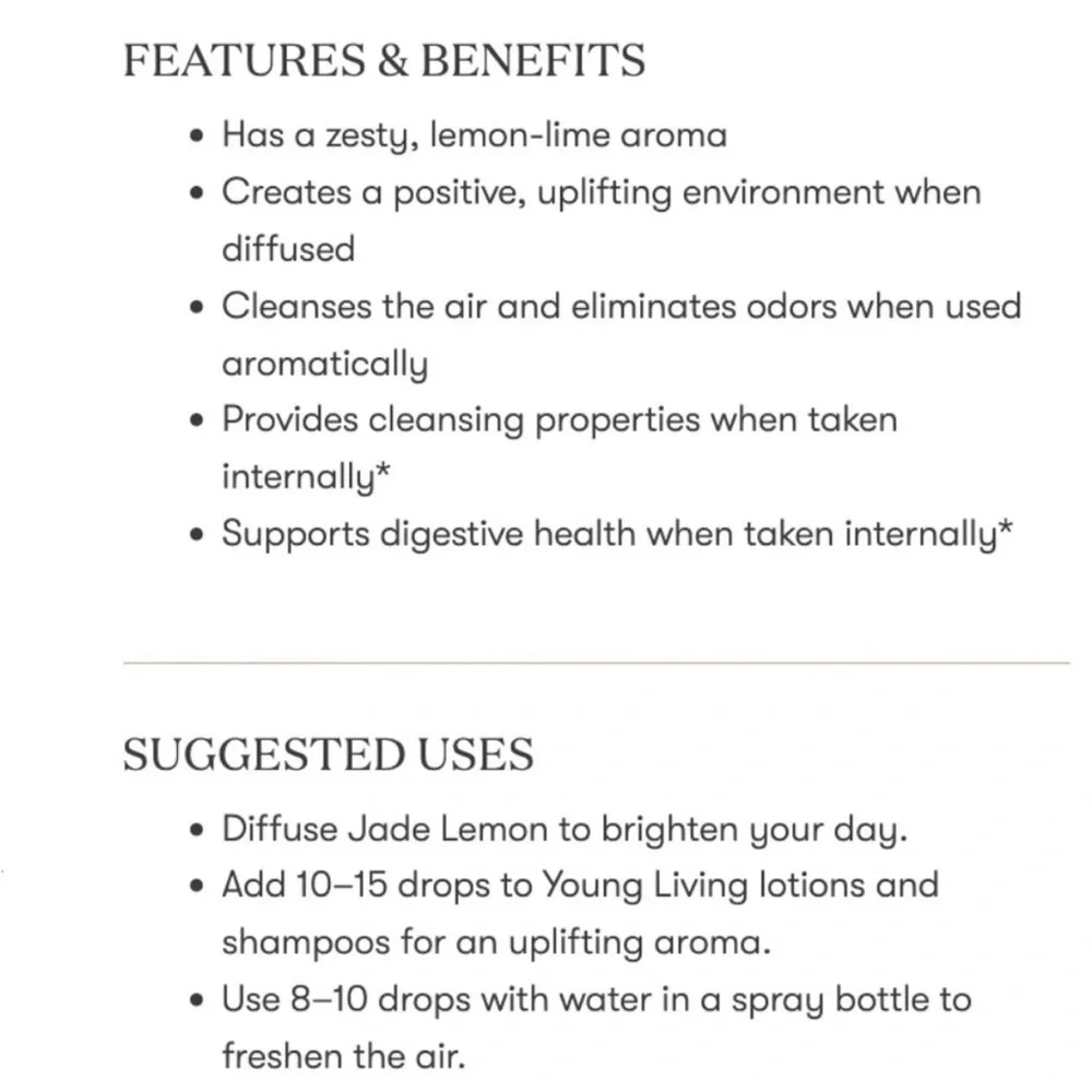 Young‎ Living Jade Lemon Essential Oil 5ml NWT